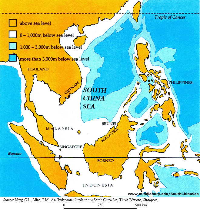 South China Sea Depth Chart